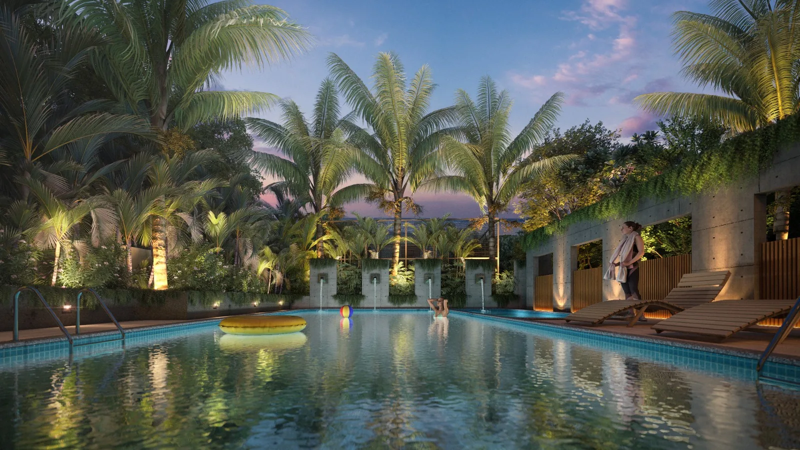 Swimming pool at Mangalam Momento